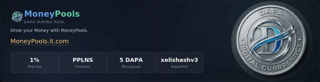 MoneyPools DAPA Mining Pool
